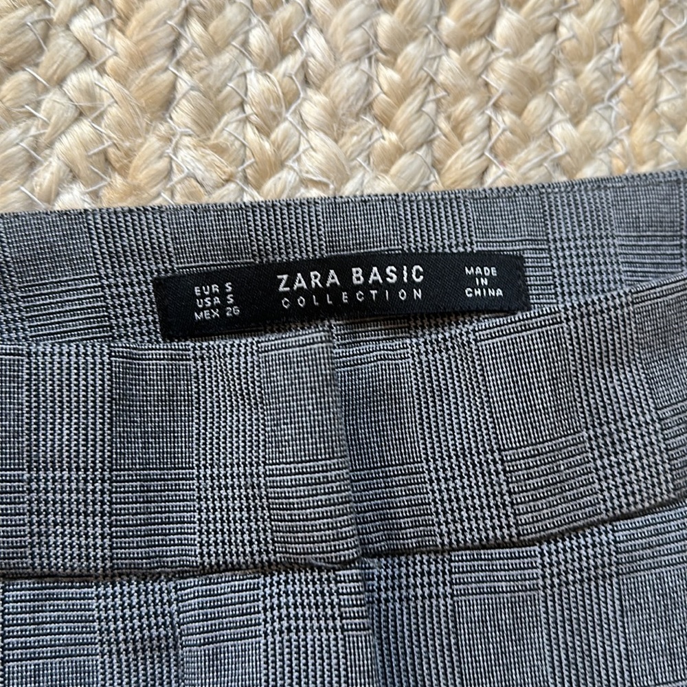 Zara Basic Ruffled Work Pantsplaid - image 3